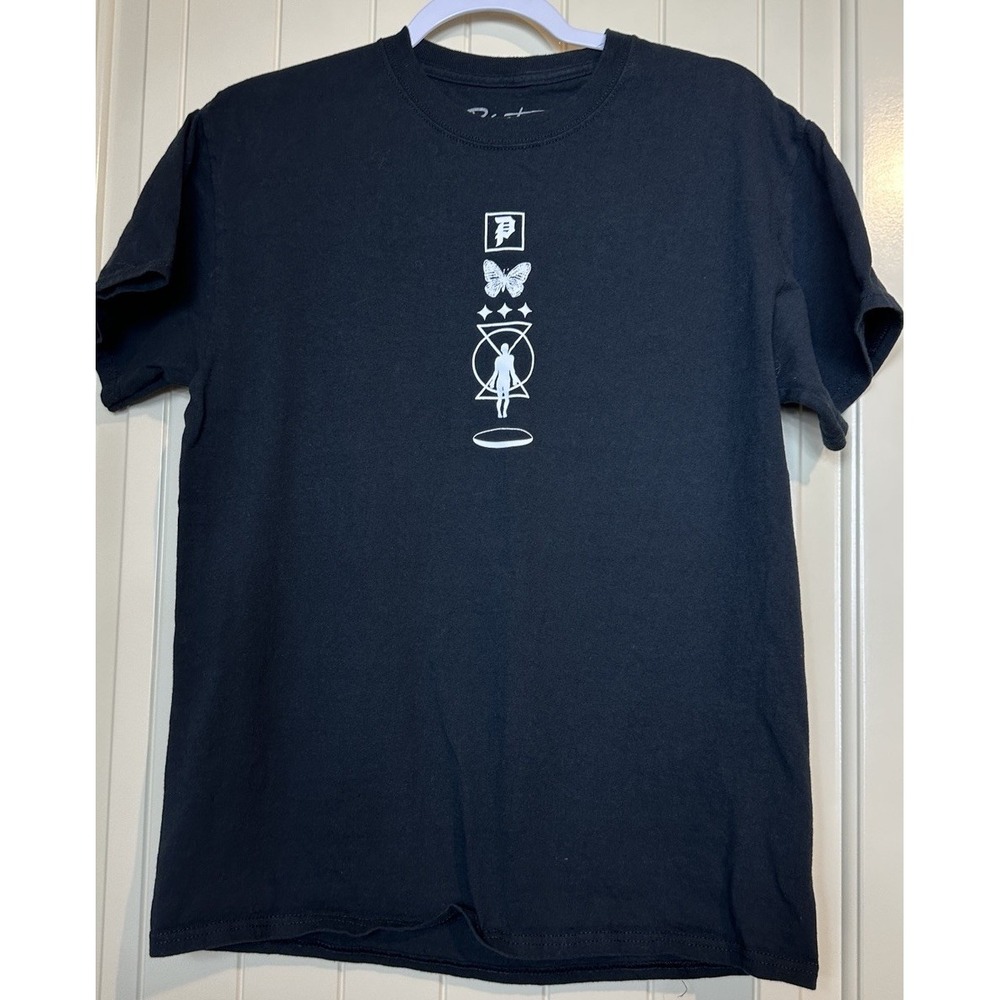 Primitive Mens Shirt Sz M Black Short‎ Sleeve Skateboarding Graphic Tee Mushroom